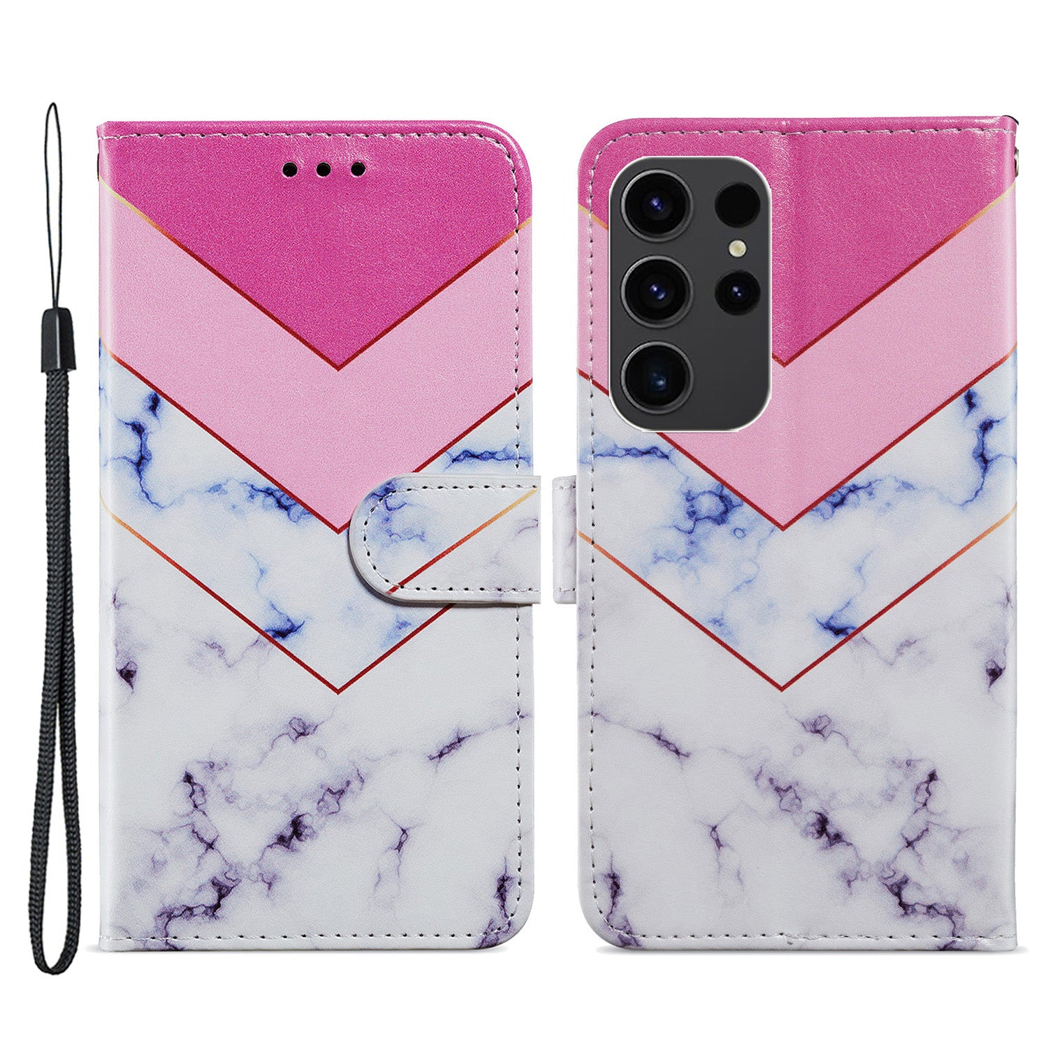 For Samsung Galaxy S23 Ultra Pattern Printing PU Leather Cover Wallet Stand Protective Phone Case with Strap For Samsung Galaxy S23 Ultra Pattern Printing PU Leather Cover Wallet Stand Protective Phone Case with Strap
